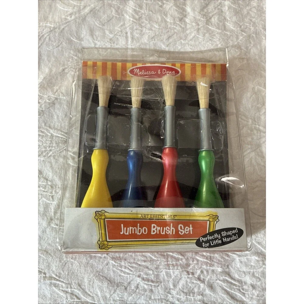 Melissa and Doug Jumbo Paint Brush Set (4)- Toddler- Preschool- Birthday- Gift